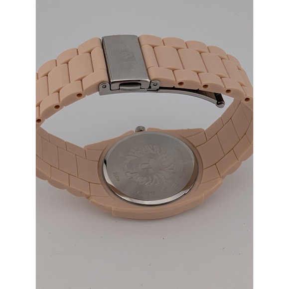 Anne Klein Watch Women 37mm Case Blush Pink 7" Silicone Band- New Battery - Picture 8 of 8